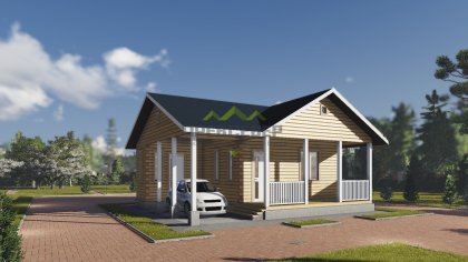 Одноэтажная баня из бруса (ББ-02)