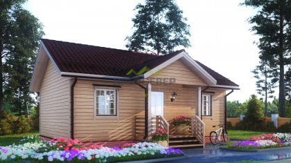 Проект бани 6х9 из бруса (ББ-14)